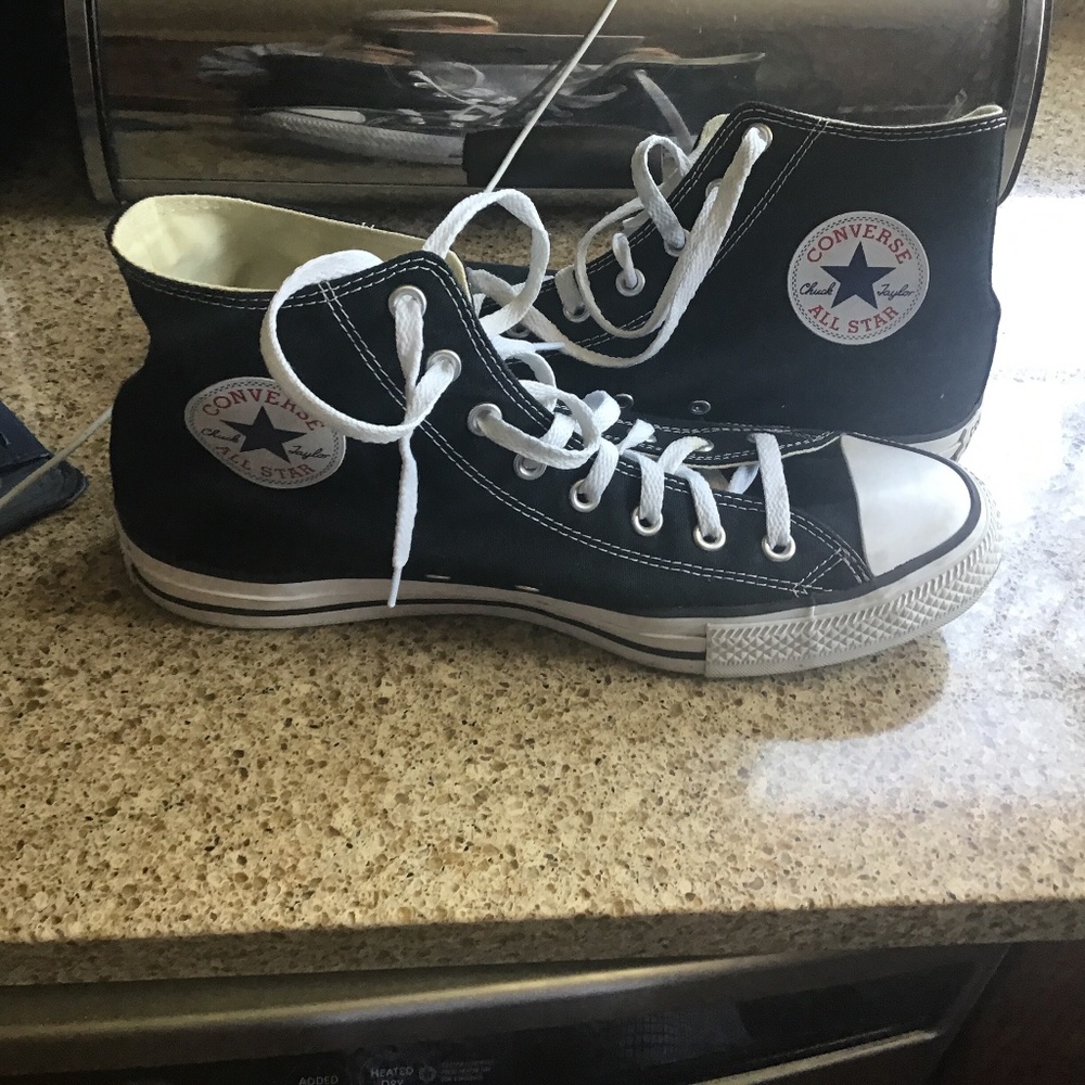 Men’s black high top converse sneakers